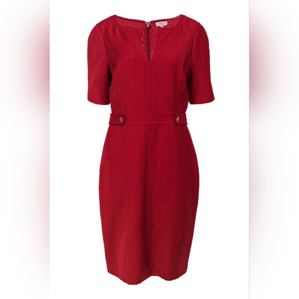 Tory Burch Red Lydia Sheath Dress Size 10